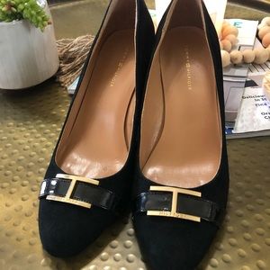 Tommy Hilfiger Black suede wedges